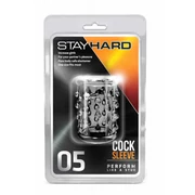 STAY HARD - COCK SLEEVE 05 CLEAR PÉNISZ GYŰRŰ - 1 DB