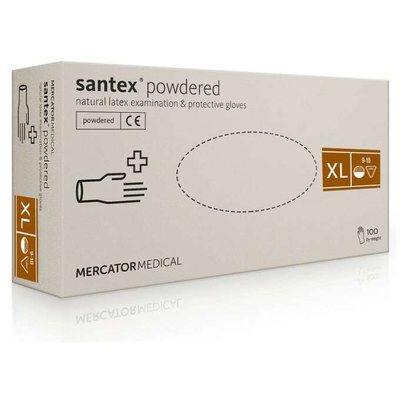 SANTEX POWDERED PÚDERES LATEX XL-ES MÉRET - 100 DB