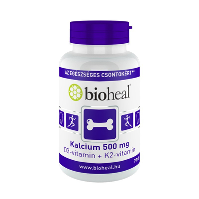 BIOHEAL KALCIUM 500 MG + D3-VITAMIN + K2-VITAMIN - 70 DB