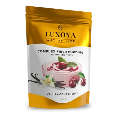 COMPLEX FIBER PUDDING - ROSTPUDING FEHÉRJÉVEL 450 g - Vanília-meggy ízű