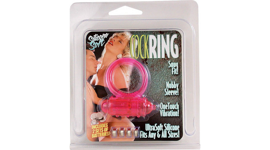 VIBRATING COCKRING SILICONE PINK - 1 DB