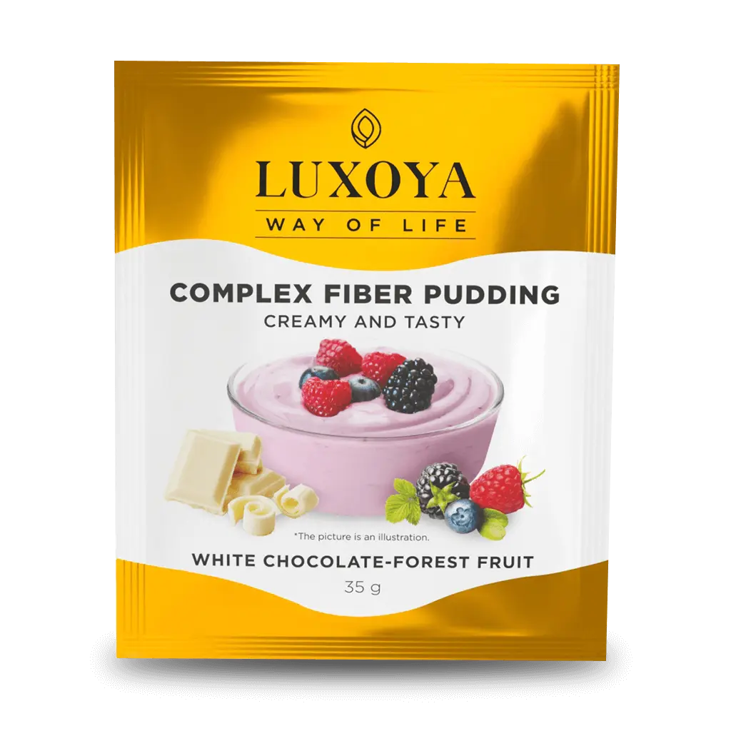 COMPLEX FIBER PUDDING - ROSTPUDING FEHÉRJÉVEL 35 g - Fehér csokoládé-erdei gyümölcs ízű