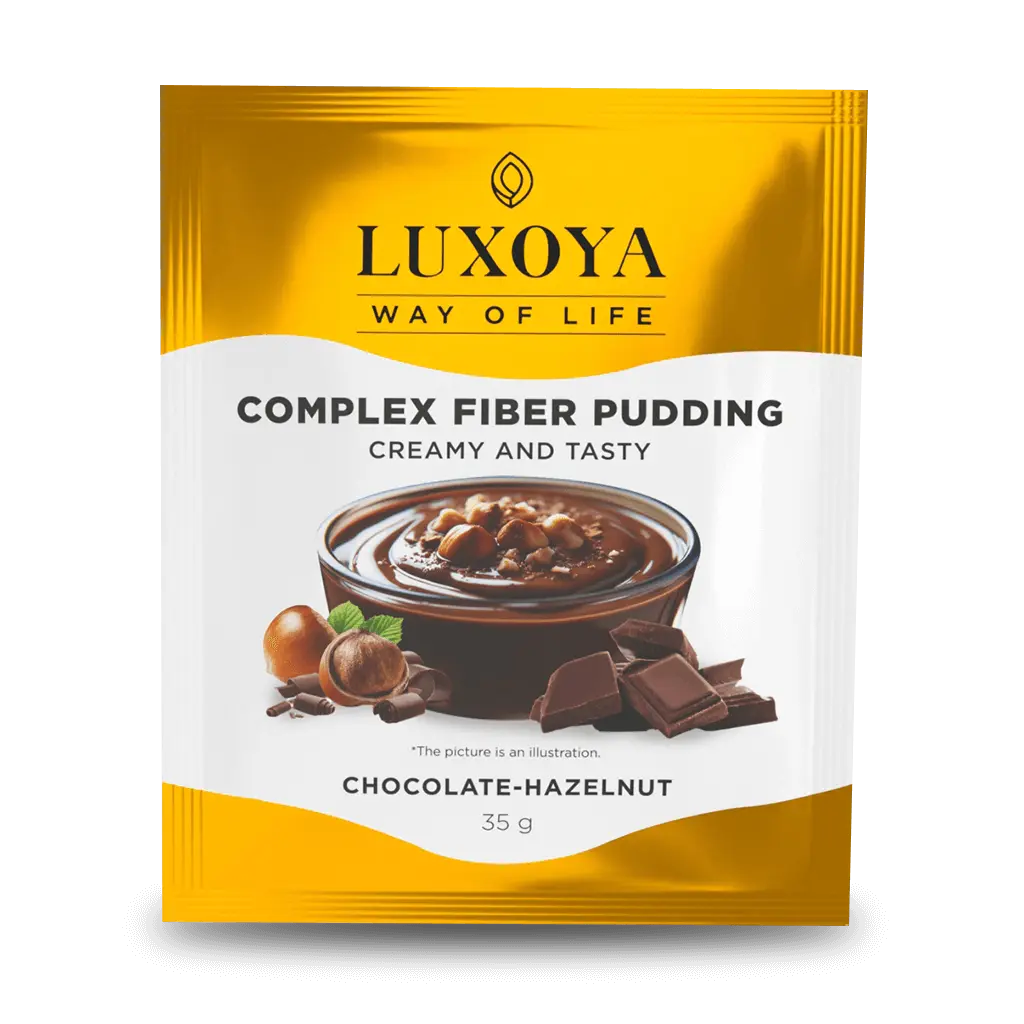 COMPLEX FIBER PUDDING - ROSTPUDING FEHÉRJÉVEL 35 g - Csokoládé-mogyoró ízű